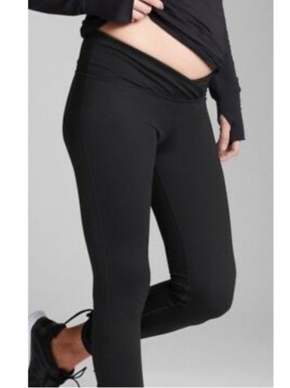 GAP Black Maternity Crossover Leggings
